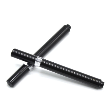 Tubo de brilho de plástico twist cosmético preto labial