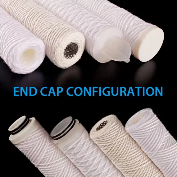 wire wound water filter with end caps wire wound water filter with end caps