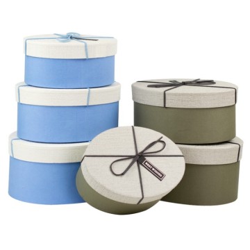 Oval rigid storage box in 3 size