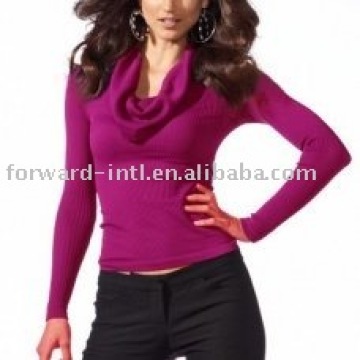 women's cowl neck cashmere sweater