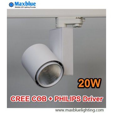 20W CREE COB LED luz de pista con controlador Philips