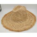 Rafia western cowboy fedora straw hat