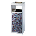 Stainless Steel Rectangle Waste Bin for Lobby (YW0073)