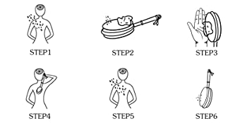 Steps use bristle bath brush