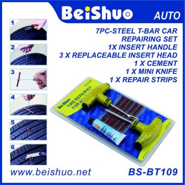 8PCS Motorrad / Auto Tubeless Reifen Punktion Reparatur Kit Werkzeug Reifen Stecker Auto 5 Strip