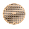 Brass Floor Drain Grate, W/Screws, Size 7-9/16 in