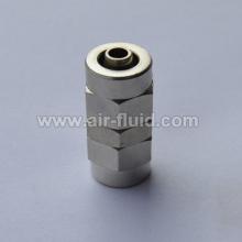 Straight Connector Nickel Plated Brass Push-On Tubing Fittings