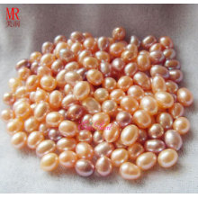 8-9mm Mixed Color Oval Loose Pearls Beads