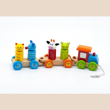 Conjuntos de trens de brinquedo de madeira, pequenos brinquedos de madeira para meias