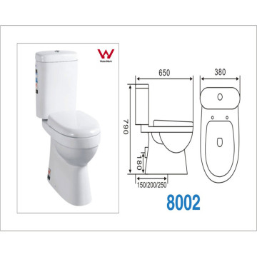 Two Piece Washdown Toilet with Ce/Watermark Sertification (CVT8002)