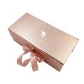 Custom Rose Gold Cardboard Flat Folding Gift Box