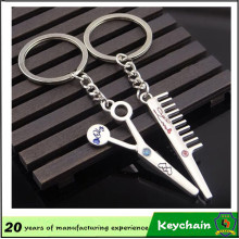 Barber Tools Comb and Scissor Key Chain for Couples