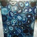 blue agate side table top