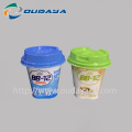 In mould label for yogurt cup with spoon