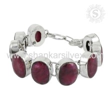 Alibaba 925 Sterling Silver Jewelry Pink Ruby Manufacturer Online Silver Jewelry Bracelet