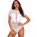 Half-sleeves high neck lightly body shaping women lingerie