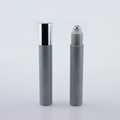 10ml Wholesale Silver Plastic Bottle Roller Bottle with steel Roll and Aluminum Cap