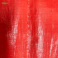 Silver red uv coated PE woven tarpaulin