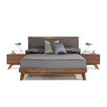 Nova  Mid-Century Walnut Bed