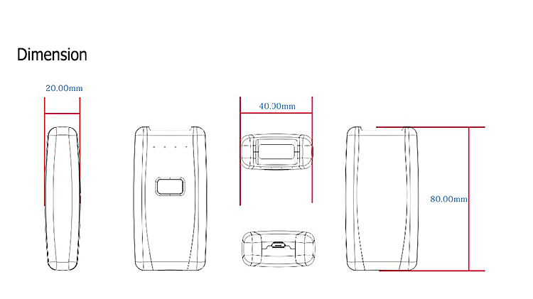 barcode scanner dimensions