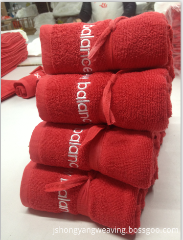 Red Embroidery Hand Towel