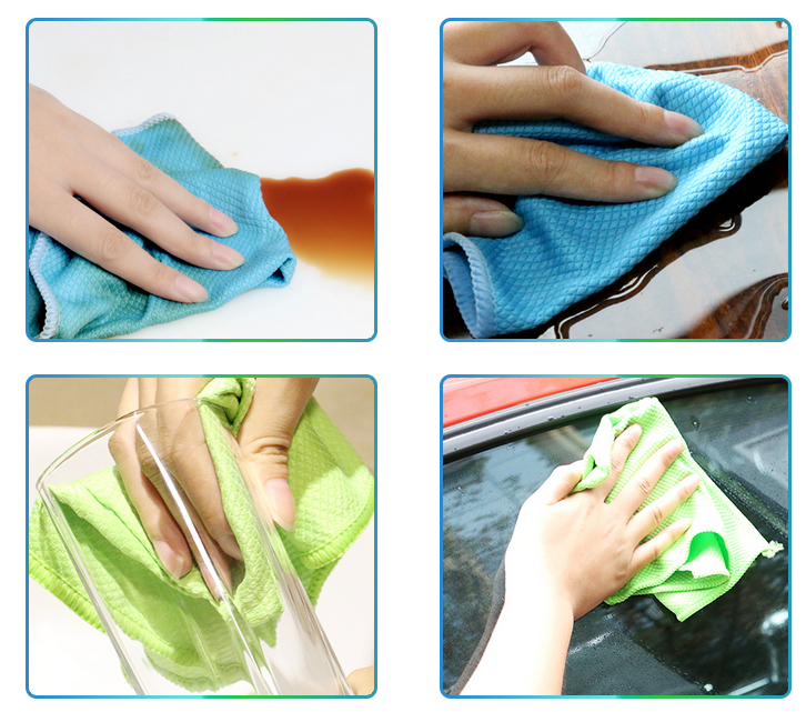 The Usage of Fish Scale Shape Microfiber Towels