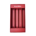 Red drawer cosmetic makeup box packaging with window