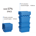 Attached Lid Nest and Stack Container Totes