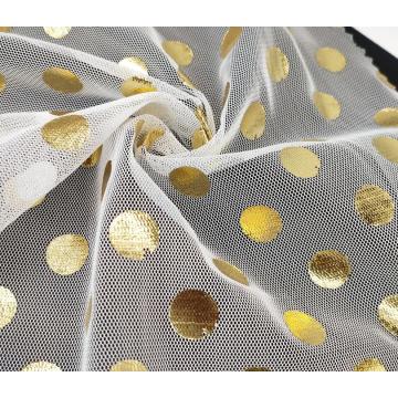 Voile fabric with big polka dot for tutu