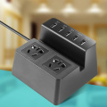 Tomada elétrica EU EU UK Au Plug de tomada de parede com suporte e portas USB