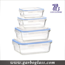 Ensemble de cuvette de verre 4PCS Pyrex avec couvercle