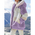 Womens Winter Fuzzy Fleece Jacket Hooded