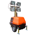 Night trailer lighting tower telescopic