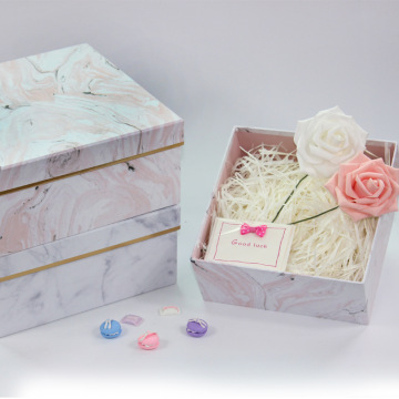 Marble Gift Box Large Packaging for Make Up