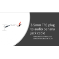 3.5mm stereo plug to dual banana plug cables