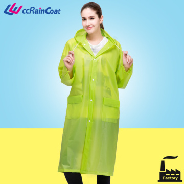 EVA colorful plain durable raincoat with air hole