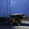 Mobile led solar light tower for mining constructions