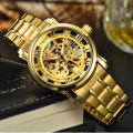 2017 modern design steel gold watches men