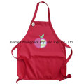 Custom Embroidery Girls Red Poly Cotton Kids Personalized Cooking Apron