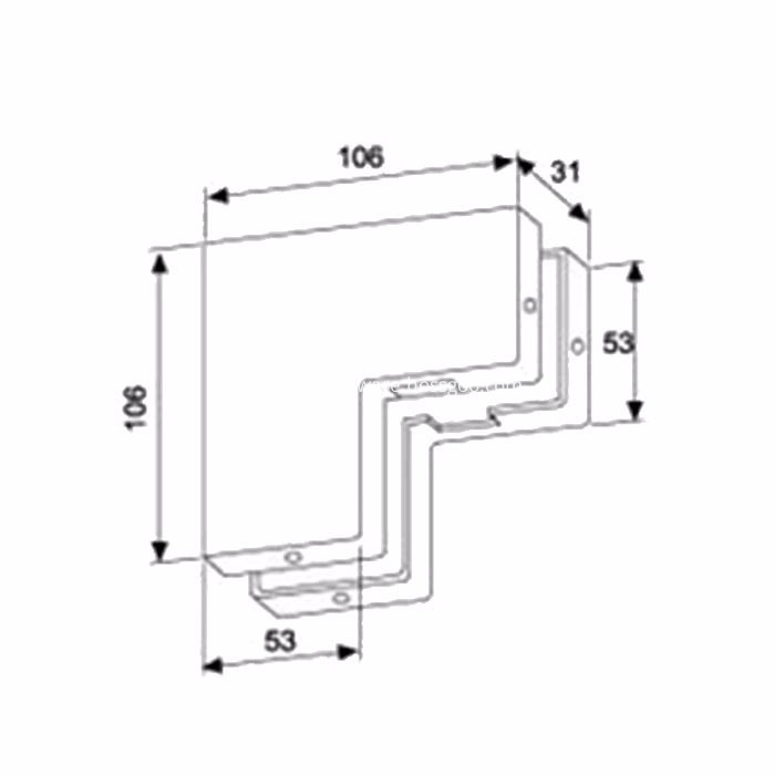 Stainless steel door clip for bathroom door