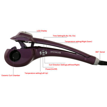 Showliss Automatic Hair Curling Iron Professional Hair Curler with LCD