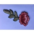 custom beautiful water soluble embroidery flower patches