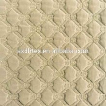 Velboa/poliéster tecido bordado acolchoado térmico com colchas para casacos/jaqueta