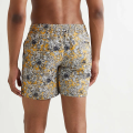 Mentes de natação personalizados Designer personalizado shorts de roupas de banho de praia de praia alta praia estampada floral shorts para homens