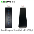 Super lightweight 10-port USB hub3.0