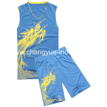 designed polyester material for basketball jersey with cool and dry fit