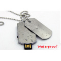 Metal dog tag Usb Flash Drive with keychain