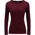 Langarm gestreifte T-Shirt-Tops von Frauen schlanker Blusen