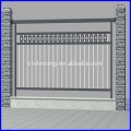 security tubular steel spear top black fence panels