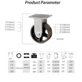 Heavy Duty Cast Iron Wheels Industrial Fixed Casters